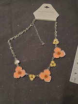 Christopher and Banks necklace, FloralEnamel, New on Card - £5.25 GBP