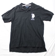 U.S. Polo Assn. Mens Black Polo Shirt With Embroidered Logo &amp; Number 3 S... - $12.79