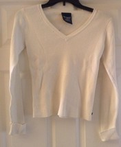 Ralph Lauren Polo Jeans Co Size S CH Girls V Neck Ribbed Pullover Sweater - £12.43 GBP
