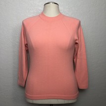 Vintage Talbott Taralan Acrylic Pullover Sweater Back Zipper Womens Medium Pink - £14.89 GBP