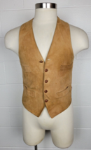 Vintage Saks Fifth Avenue Mens Suede Leather Vest Waistcoat 38 - £23.81 GBP