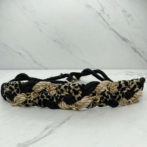 Vintage Braided Woven Animal Print Rope Belt Size Small S - £13.18 GBP