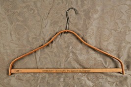 KOHLER&#39;S Dry Cleaners and Furriers Advertising Wood Hanger VTG Phoenix Products - £15.32 GBP