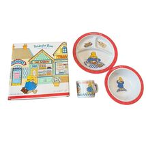 Paddington Bear Melamine Set 3 Piece Divided Dish Set Bowl Cup Eden READ... - $15.83