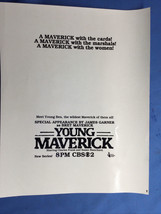 JAMES GARNER CHARLES FRANK YOUNG MAVERICK ORIGINAL 1979 CBS TV PRESS MAT... - $376.60 MXN
