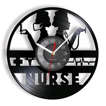 Vinyl Wall Clock Nurse Profession Home Office Decor Gift - $38.99+