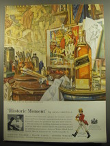 1959 Johnnie Walker Black Label Scotch Ad - Historic Moment by Dean Cornwell - £11.98 GBP