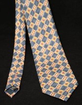 St Michael From Marks &amp; Spencer Silk Tie Men&#39;s Necktie Blue Red Yellow D... - $17.79