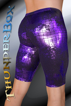 ThunderBox Nylon Spandex Purple Reptile Jammer Shorts Casual, Party, Dance M, L, - $30.00