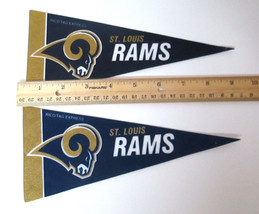 ST. LOUIS RAMS  Felt Pennant Lot of 2 Football Sports Theme (Felt)  - $6.00