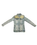 LuLaRoe Yellow Star Print Denim Jacket Women’s XS - $37.62