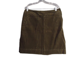 Talbots Chocolate Brown Narrow Wale Corduroy Mini Skirt Womens Size 12P - £11.26 GBP