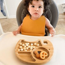 Bamboo Wooden Baby Dinner Plate - £27.12 GBP