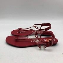 Calvin Klein Shilo Clear Lucite Sandal Women&#39;s Size 10 Crimson Red - £17.52 GBP