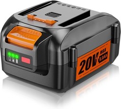 2 pk 6.0Ah WA3520 20V Battery for Worx 20V WA3520 WA3525 WA3575  - NEW - $30.95