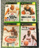 Lot of 4 NBA Live 2K XBOX Video Games 2004 2006 2K6 2K7 EA - $10.62 CAD