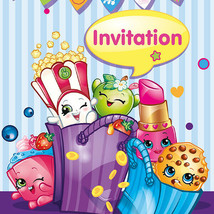 Shopkins Invitations 8 Ct  Birthday Party Supplies - £3.15 GBP