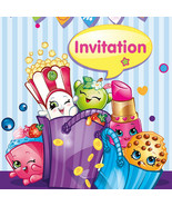 Shopkins Invitations 8 Ct  Birthday Party Supplies - £3.13 GBP