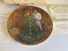 Vintage Collector Plate Knowles Scarlett’s Green Dress 1984 Gone With The Wind - £9.37 GBP