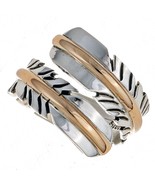 Navajo Made Classic Feather Wrap Ring Sterling Silver 12KGF Womens Ladie... - £54.61 GBP