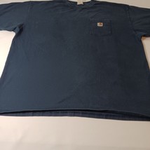 Carhartt K126 NVY Men's Blue Short Sleeve Pocket Workwear T-Shirt Size 2XL image 8