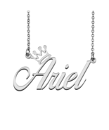 Ariel Name Necklace Tag with Crown for Best Friends Birthday Party Gift - $15.99