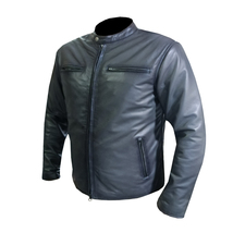 Motorbike Coat with Armor Men’s Biker Leather Jacket Black Motorcycle - $199.99