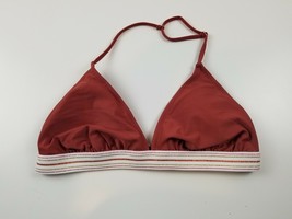 Xhilaration Bikini Top XL Swim Suit Bathing Halter Triangle Red Pink Orange - $9.80