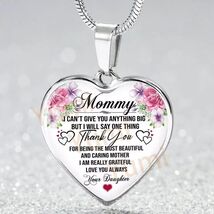 Mom Heart Necklace With SentimentMommy’s Birthday!Mother’s Day!-MOMMY Se... - $9.00