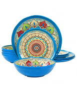 Elama Camilla 12 Piece Melamine Dinnerware Set - $52.45