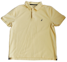 Nautica Performance Deck Shirt Men&#39;s Short Sleeve Yellow - $9.97