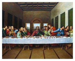 Jesus Christ The Last Supper By Leonardo Da Vinci Christian 8X10 Photo - £6.67 GBP