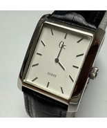 GC Quartz Watch Men Silver Rectangle Leather Band Japan Movth Analog New... - $33.24