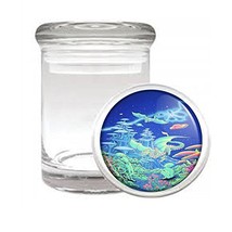 Alien Dragon Em1 Medical Glass Stash Jar 3&#39;&#39; X 2&#39;&#39; Herb And Spice Storage Air Ti - £6.33 GBP