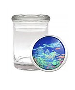 Alien Dragon Em1 Medical Glass Stash Jar 3&#39;&#39; X 2&#39;&#39; Herb And Spice Storag... - $148.82 MXN