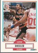 Clyde Drexler 1990-91 Fleer #154 Portland Trailblazers Rockets - £1.39 GBP