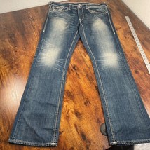 True Religion Straight With Flaps Mega T Blue Jeans Mens 38X24 - $178.19