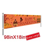 Autumn Fall Decor Large 8.2 x 1.5 FT Happy Thanksgiving Banner (a) A15 - £77.52 GBP