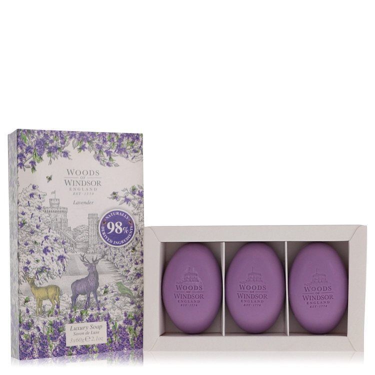 Lavender by Woods of Windsor Fine English Soap 3 x 2.1 oz (Women) - £19.98 GBP