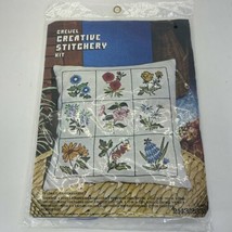 Crewel Creative Stitchery Kit Pillow Kit Flowers 5169 2143 2351 - $14.50