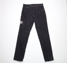 NOS Vintage 90s Cadillac Mens 34x34 Spell Out Straight Leg Denim Jeans Black - $108.85