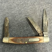VTG SCHRADE OLD TIMER 34OT USA Stockman Pocket Knife 3 Blades 3-1/4”Closed - $17.82