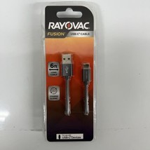 Rayovac Fusion 6 Foot USB C Cable Charging &amp; Sync Grey 2 Pack - £9.20 GBP