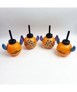4 New Disney Stitch Halloween Pluto Pursuit Pumpkin Ear Sipper Straw Dri... - $23.99