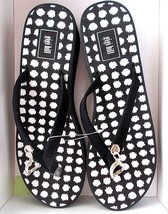 GIGI HILL Sandals Flip Flops Coco Wedge Tribes Black Size Small  (6/7) NEW - $5.93