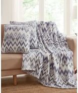 Morgan Home Fashions Prints 3 Pack Decorative Pillows &amp; Throw - Blue - £23.74 GBP