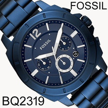 NIB Fossil BQ2319 Privateer Sport Chronograph Blue Stainless Steel Watch $169 - $79.19