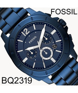 NIB Fossil BQ2319 Privateer Sport Chronograph Blue Stainless Steel Watch... - £63.10 GBP