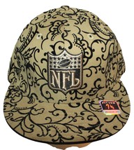 Vintage NFL Football Logo Reebok Paisley Design Hat - Flat Bill Fitted 7 1/8 Cap - £11.77 GBP