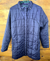 LL Bean Women&#39;s Nylon Long Sleeves Puffer Down Full Zip Winter Coat Medi... - $603.06 MXN